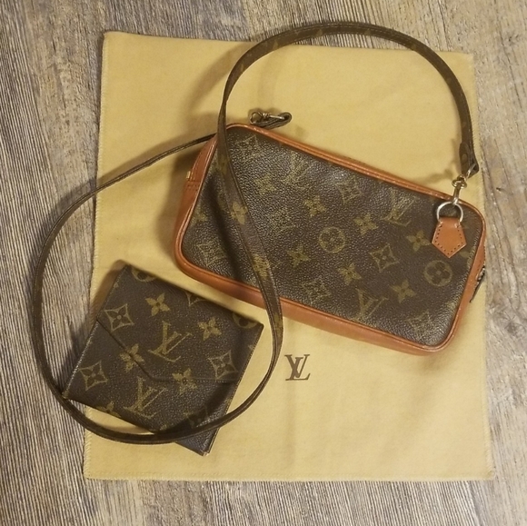 Louis Vuitton 3 Piece Wallet/Crossbody/Dustie Marly Bandouliere Pochette Vintage - Picture 1 of 16